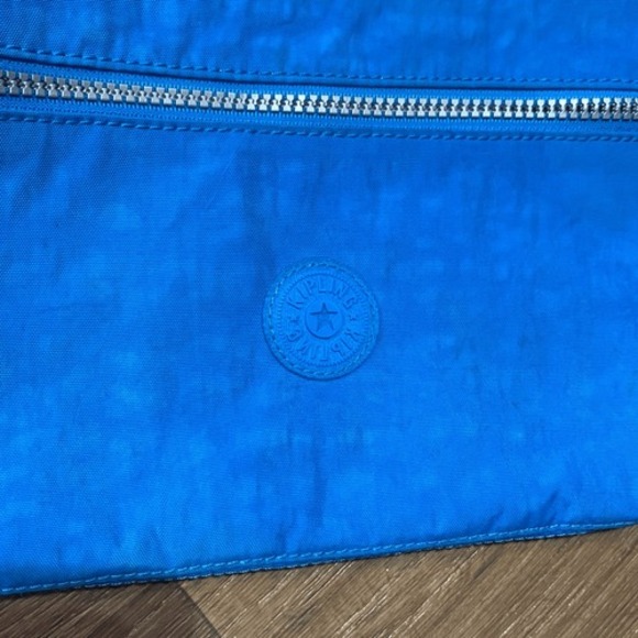 Kipling blue crossbody purse. Double zipper stone wash blue - Picture 2 of 12